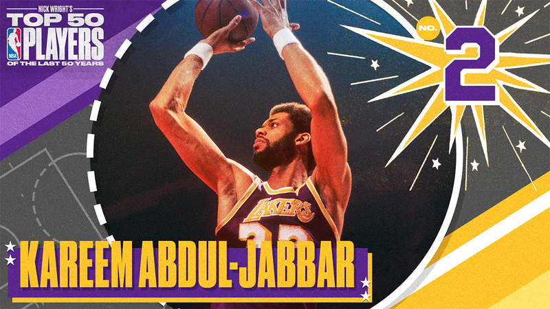 Kareem Abdul-Jabbar is No. 2 on Nick Wright's Top 50 NBA Players of the Last 50 Years